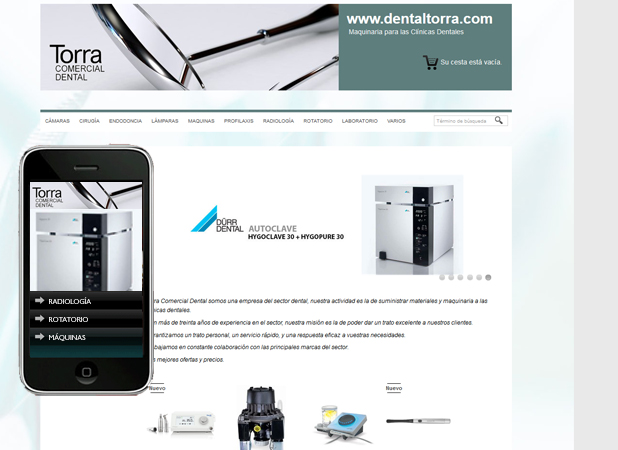 Exemple de disseny web botiga online presentació de productes