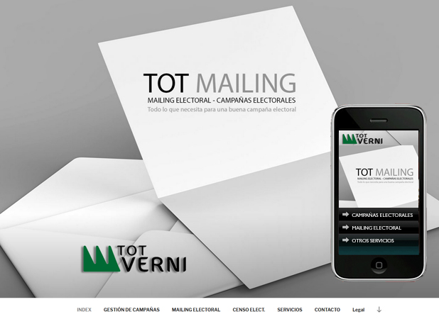 Exemple de disseny web wordpress per a Tot Verni, Campanyes electorals